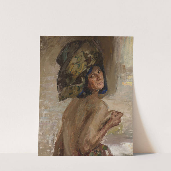 Study of a woman for the painting “East” by Jan Ciągliński