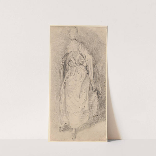Study of a Woman Holding a Shawl by Thomas Gainsborough