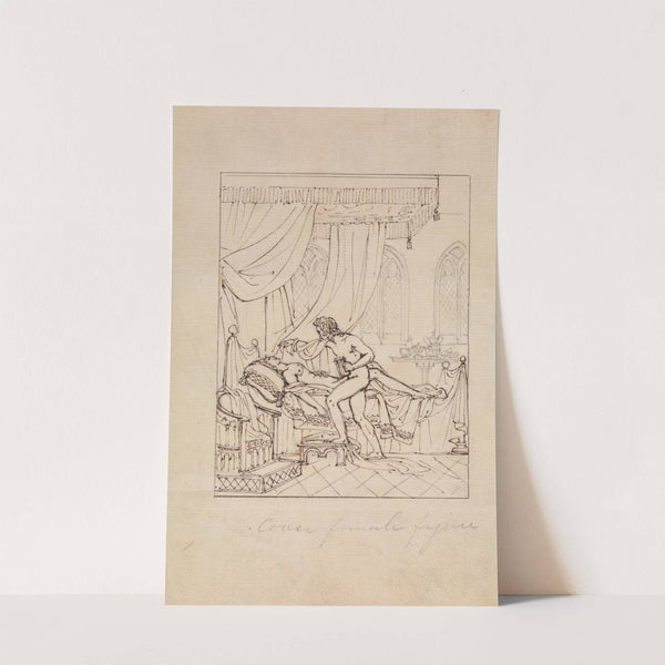 Study of a Woman Sleeping in Her Chamber and a Man Standing Over Her Bed by Robert Smirke