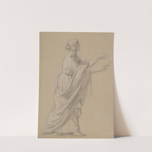 Study of a Woman Walking to the Right (1808–62) by Friedrich Wilhelm Schadow