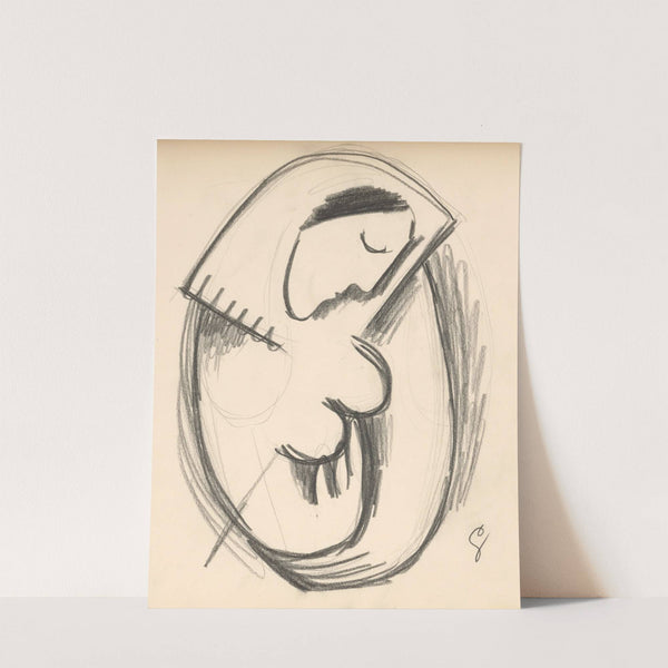 Study of a woman with a bowed head by Mikuláš Galanda