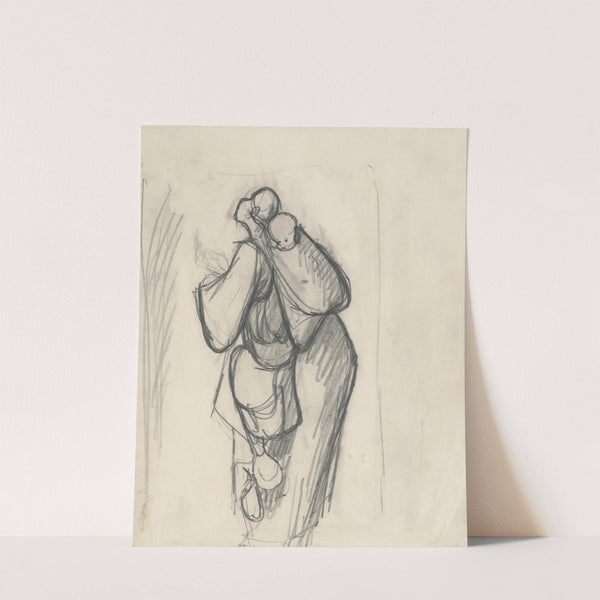 Study of a Woman with a Child on her Back by Ján Novák