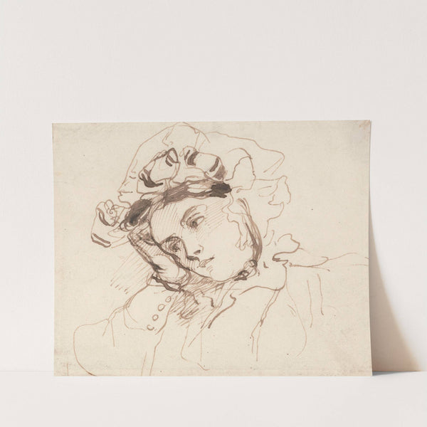 Study of a Woman with her Head on her Hand by Richard Parkes Bonington