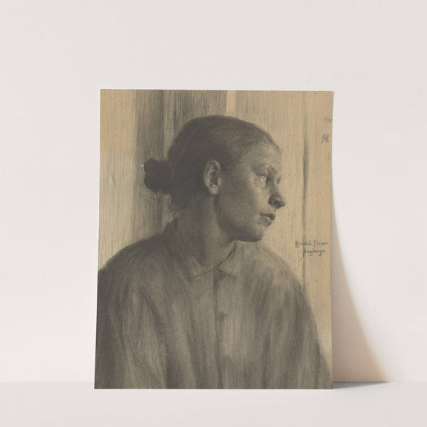 Study of a Woman's Head in Profile by Elemír Halász-Hradil