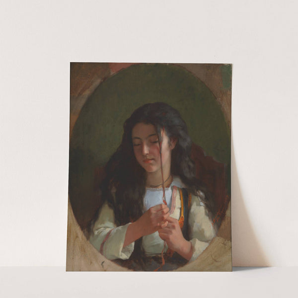 Study of a Young Girl, Pont Aven (1869) by Frederick Arthur Bridgman