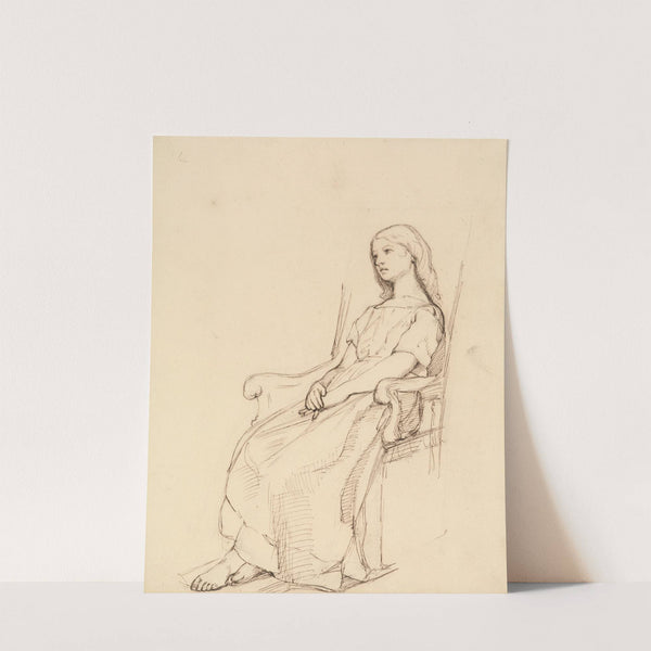 Study of a Young Girl, Seated by Daniel Maclise