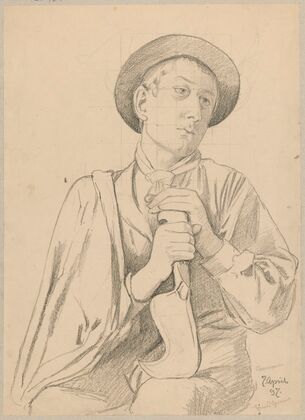 Study of a young Italian in folk costume – gardener from Cargnacco (1897)