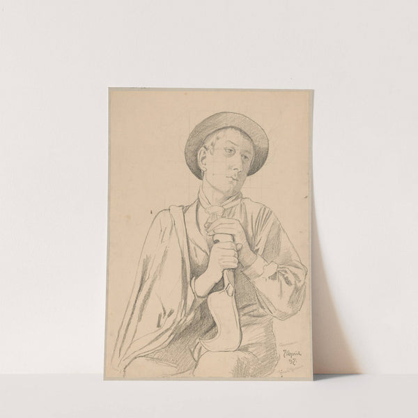 Study of a young Italian in folk costume – gardener from Cargnacco (1897) by Hans Thoma