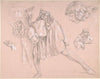 Study of a young man bending forward to kiss a hand, for the painting ‘The Departure of the Prodigal Son’ (1862–63)
