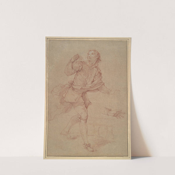 Study of a Young Man, study for the tapestry, Sancho’s departure for the island of Barataria (ca. 1735) by Charles-Joseph Natoire