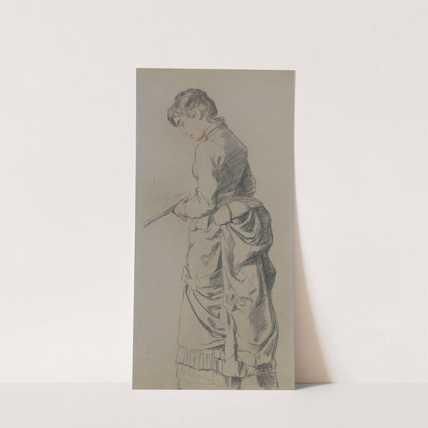 Study of a young woman reading a book (1880 - 1900) by Hans Thoma