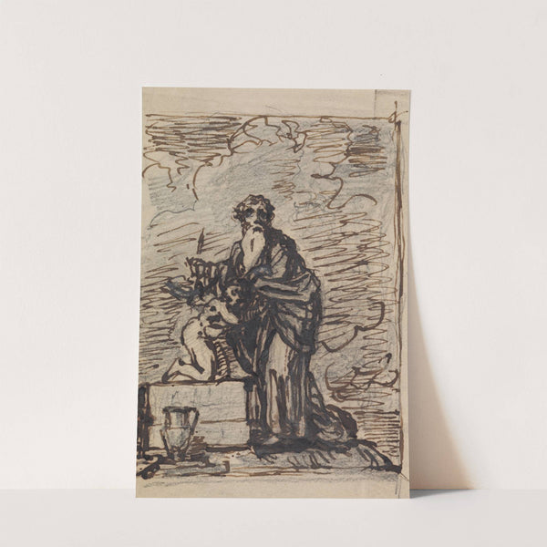 Study of Abraham Being Tested by God by Robert Smirke