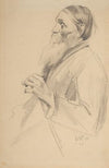 Study of an elderly man with a beard, in profile (1901)