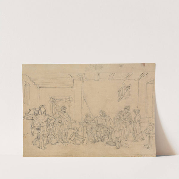 Study of an Interior Scene, with Roman Soldiers by Robert Smirke