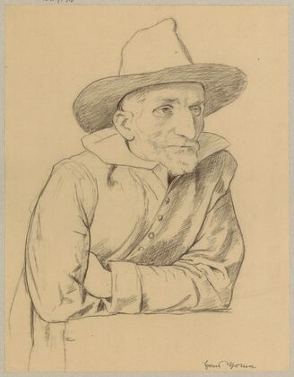 Study of an old, bearded man in a hat (1880 - 1900)