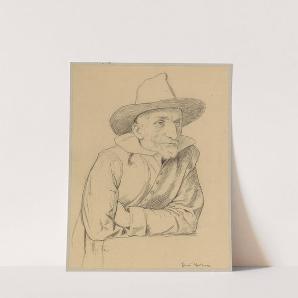 Study of an old, bearded man in a hat (1880 - 1900) by Hans Thoma