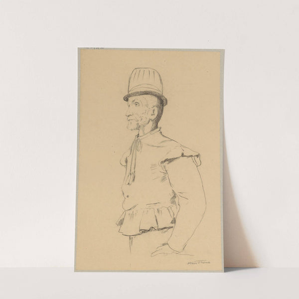 Study of an old man in historic dress (1880 - 1900) by Hans Thoma