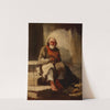 Study of an Old Man Sitting on the Stairs by Piotr Michałowski