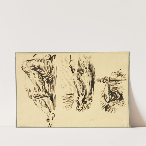 Study of Arms and Legs of Christ Crucified (c. 1850) by Eugène Delacroix