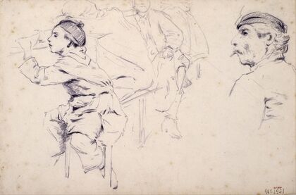 Study of Children and Figures of Men