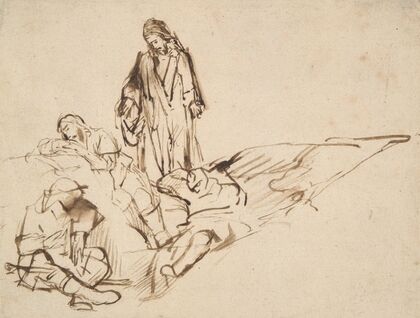 Study of Christ and the Sleeping Apostles