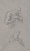 Study of Christ in the Baptism, Standing in a Frontal View