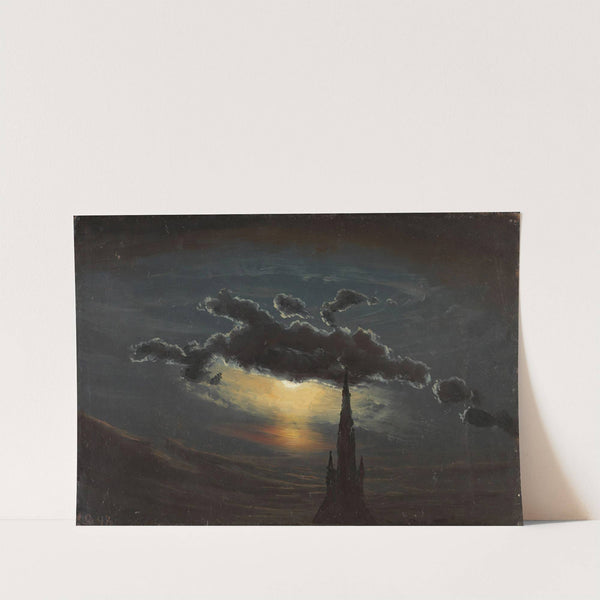 Study of Clouds in Moonlight (1848) by Knud Baade