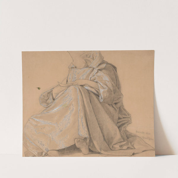 Study of Drapery of a Seated Figure (1866) by Hans Thoma