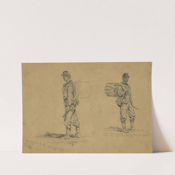 Study of drummer boys on the march by Edwin Forbes