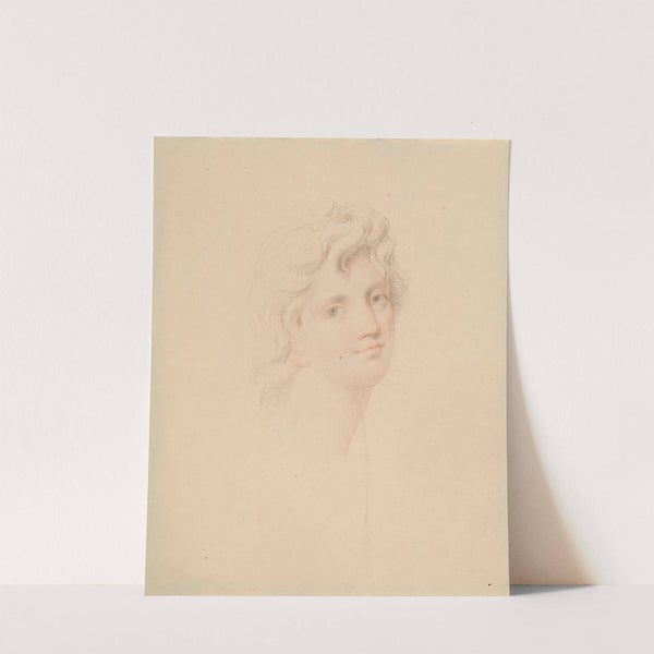 Study of Female Head by Edward Francis Burney