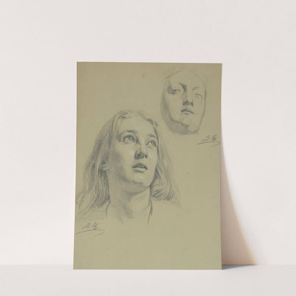 Study of female heads by Gyula Benczúr