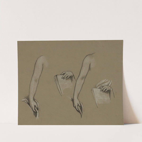 Study of figure holding cloth and book (1895) by Elihu Vedder