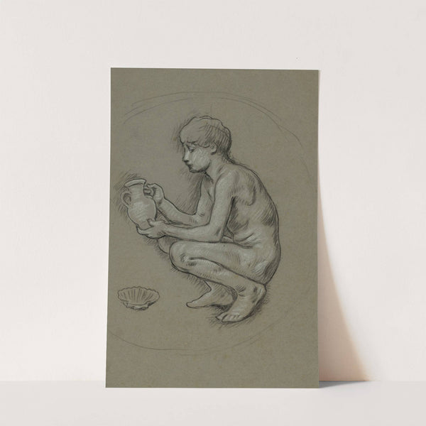 Study of figure of Arts. (1895) by Elihu Vedder