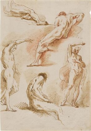 Study of Five Male Nude