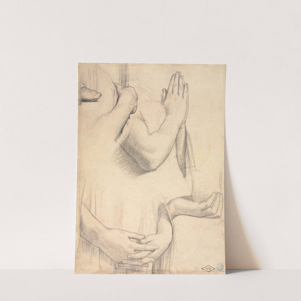 Study of Hands by Jean Auguste Dominique Ingres