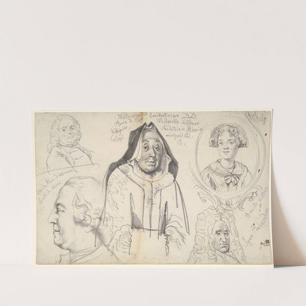 Study of Heads (ca. 1856) by Adolph von Menzel