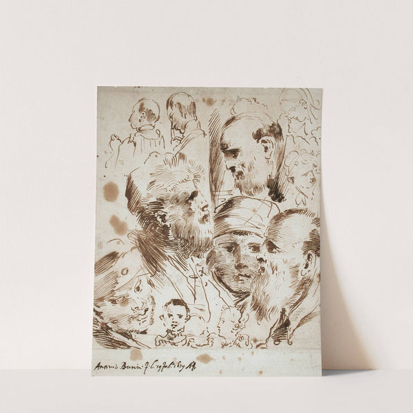 Study of Heads by Giovanni Antonio Burrini