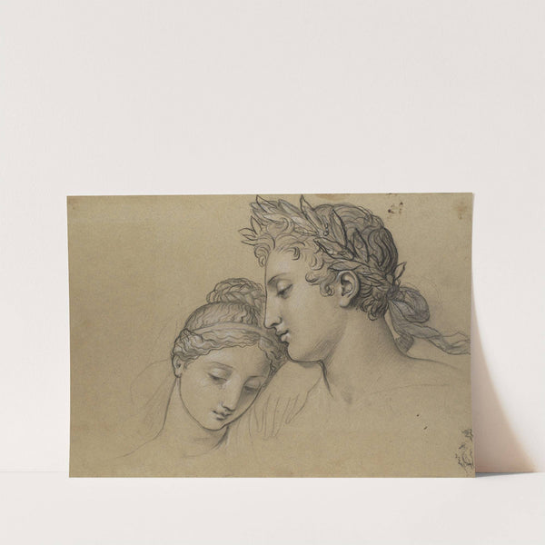 Study of Heads for Study for 'Castor and Pollux Freeing Helen' by Joseph-Ferdinand Lancrenon