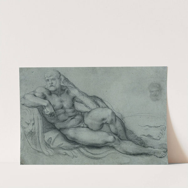 Study of Hercules Resting, with Separate Studies of His Head and Foot (1595-97) by Annibale Carracci