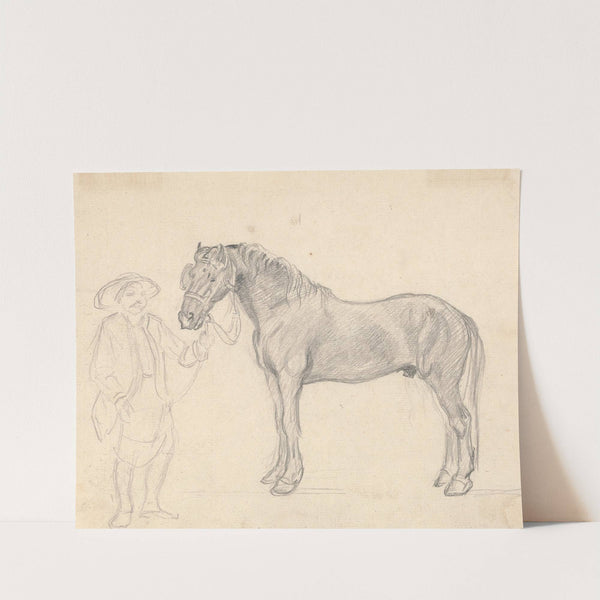 Study of Horse with Figure Holding Reins by Sawrey Gilpin