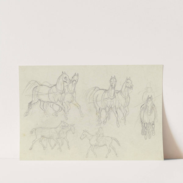 Study of horses, at a trot by August Lucas