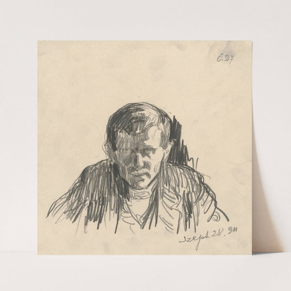 Study of Male Head (1911) by Eduard Putra
