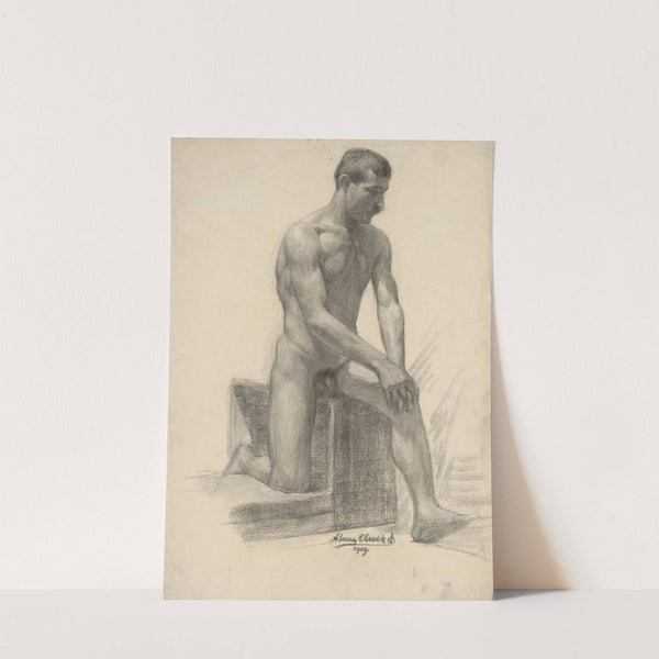 Study of Male Nude by Emil Alexay-Olexák