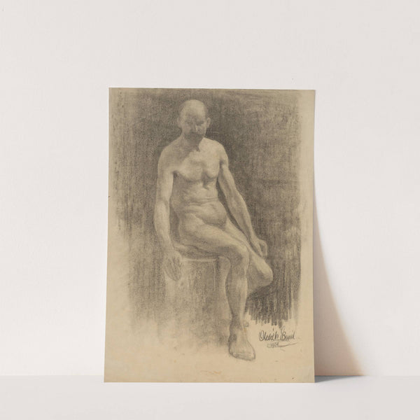 Study of Male Nude by Emil Alexay-Olexák