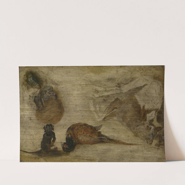 Study of monkeys, a deer and other animals by Jan Brueghel the Younger