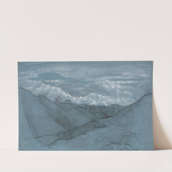 Study of montains by Louis Janmot