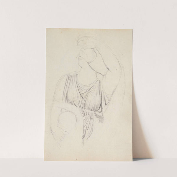 Study of Niobe and Her Youngest Daughter from the Right, Niobid Group, Villa Medici Gardens, Rome by John Flaxman