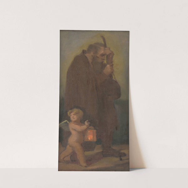 Study of Pilgrims with a Guardian angel - Ahasver by Milan Thomka Mitrovský