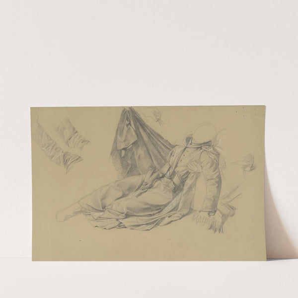 Study of robes to the figure of Josaphat Kuntsevych to the painting 'Martyrdom of St Josaphat Kuntsevych' by Józef Simmler