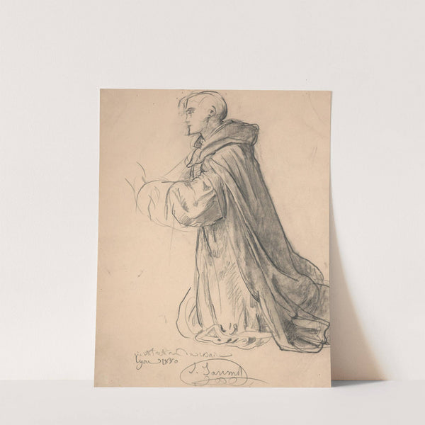 Study of Saint Dominic for ‘Le Rosaire’ (1880) by Louis Janmot